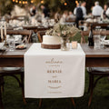 Custom Wedding Table Runner, Personalized Wedding Table Sign, Sweetheart Table Banner, Linen Wedding Decor, Custom Fabric Sign for Reception