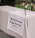 Bible Verse Wedding Table Runner, Christian Wedding Table Decor, Personalized Fabric Banner, Scripture Wedding Sign, Wedding Decoration