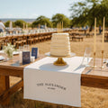 Personalized Wedding Table Runner, Custom Family Name Sign, Linen Sweetheart Table Decor, Wedding Reception Banner, Bridal Table Cloth