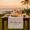 Luxury Wedding Table Decor, Personalized Family Name Table Runner, Custom Linen Wedding Banner, Elegant Reception Decoration, Table Sign