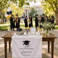 Graduation Table Runner, Personalized Class of 2026, Custom Name Graduation Decor, Minimalist Black White Senior Party Table Decoration
